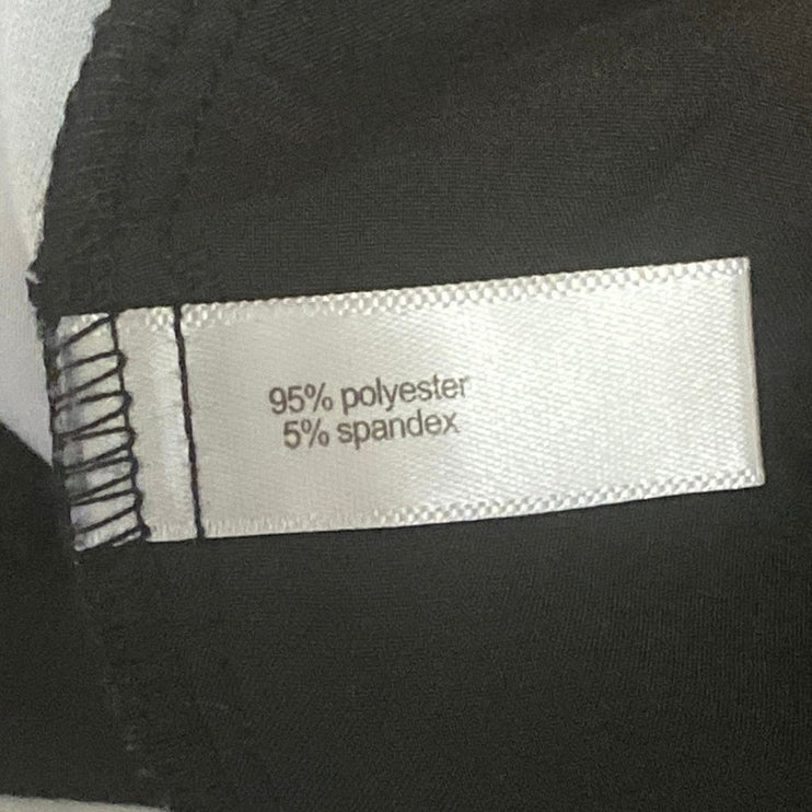 Eloquii Women Black Floral Rose High Rise Straight Casual Trousers Pants Size 18