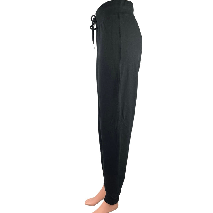 H&M Black High Rise Elastic Waist Drawstring Pull On Jogger Pants Sweatpants S