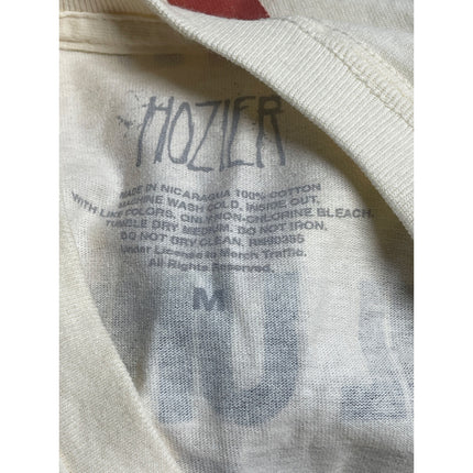Hozier Men's Cream Musician Concert Tour 2024 Short Sleeve T Shirt Tee Top Sz M