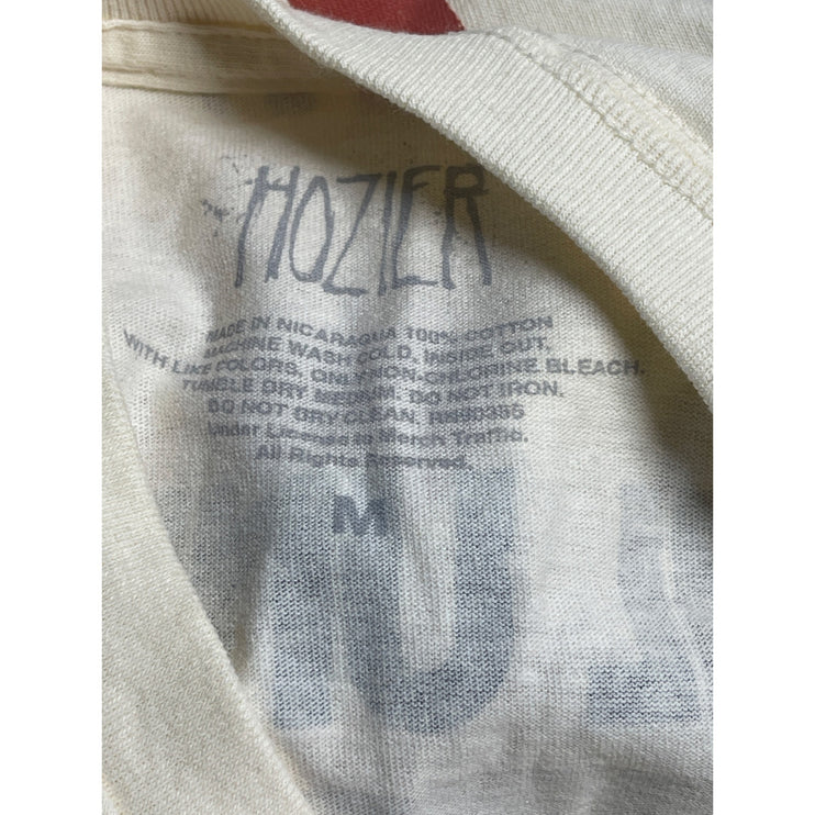Hozier Men's Cream Musician Concert Tour 2024 Short Sleeve T Shirt Tee Top Sz M