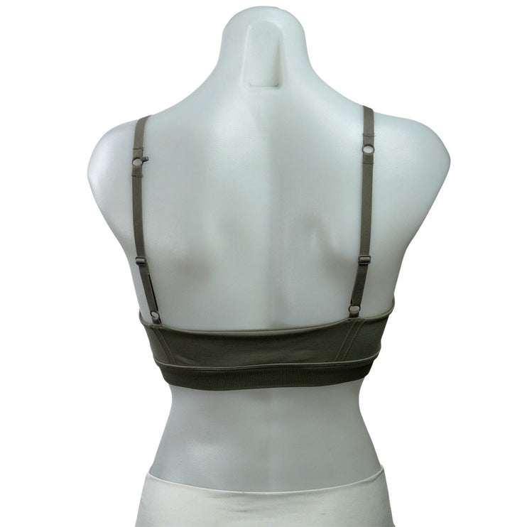 Oner Active Everyday Green Ruched Workout Active Gym  Sports Bra Crop Tank Top S