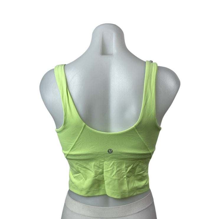 Lululemon Green V Neck Sleeveless Yoga Gym Athletic Activewear Crop Tank Top S