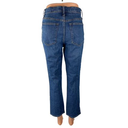 J.Crew Women's Dark Blue Wash High Rise Casual Straight Denim Jeans Pants Sz 26