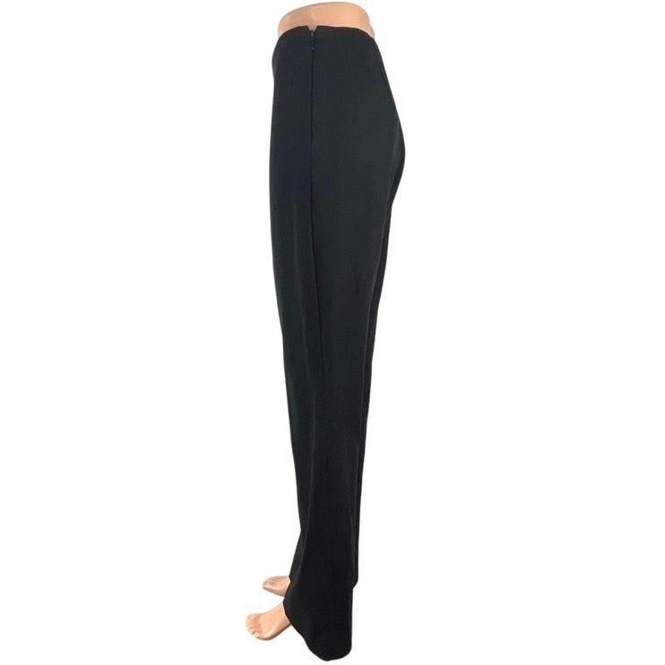H&M Women's Black High Waisted Palazzo Wide Leg Flare Trousers Dress Pants Sz 6