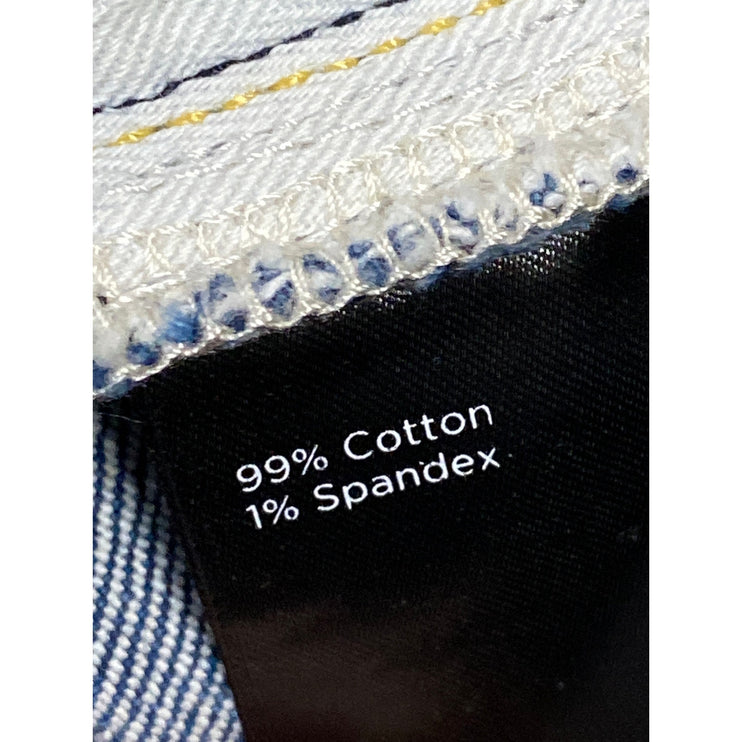 Flint and Tinder Men's Blue Faded High Rise Straight Skinny Denim Jeans Pants 32