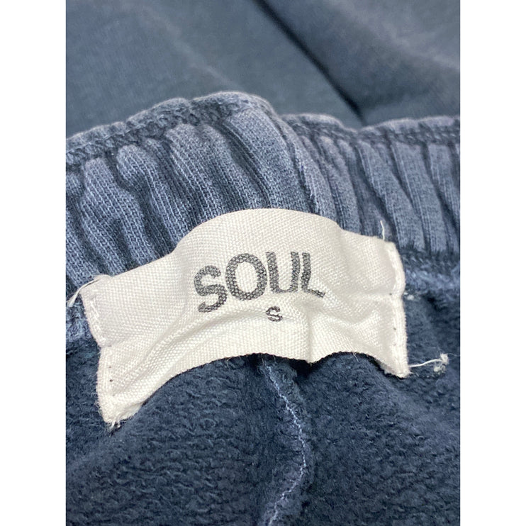 SOUL Women's Navy Blue Drawstring High Rise Athletic Jogger Sweat Pants Size S
