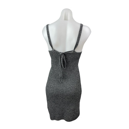 Apparis Women's Dark Gray Knit Cami Scoop Neck Tank Mini Bodycon Dress Size M
