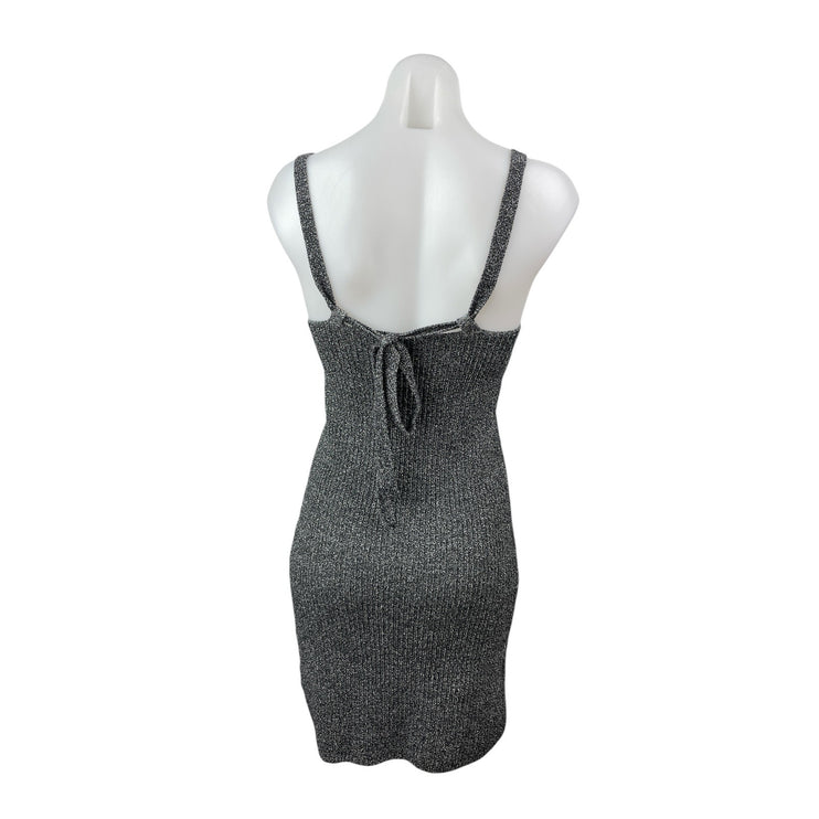 Apparis Women's Dark Gray Knit Cami Scoop Neck Tank Mini Bodycon Dress Size M