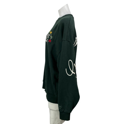 NYBG Kith Dark Green Long Sleeves Graphic Pullover Sweater Sweatshirt Top Size M
