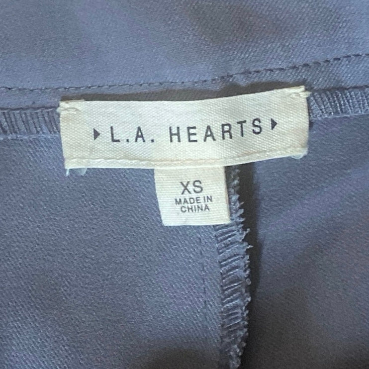 L.A. Hearts Women's Gray High Rise Wide Leg Pleated Cargo Trousers Pants Size XS
