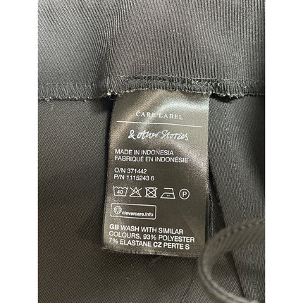 & Other Stories Women's Black Mid Rise Wrap Tie Mini Straight A-Line Skirt Sz 6