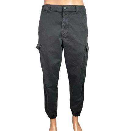 Uniqlo Men's Dark Gray Mid Rise Tapered Slim Fit Cargo Jogger Pants Size 30