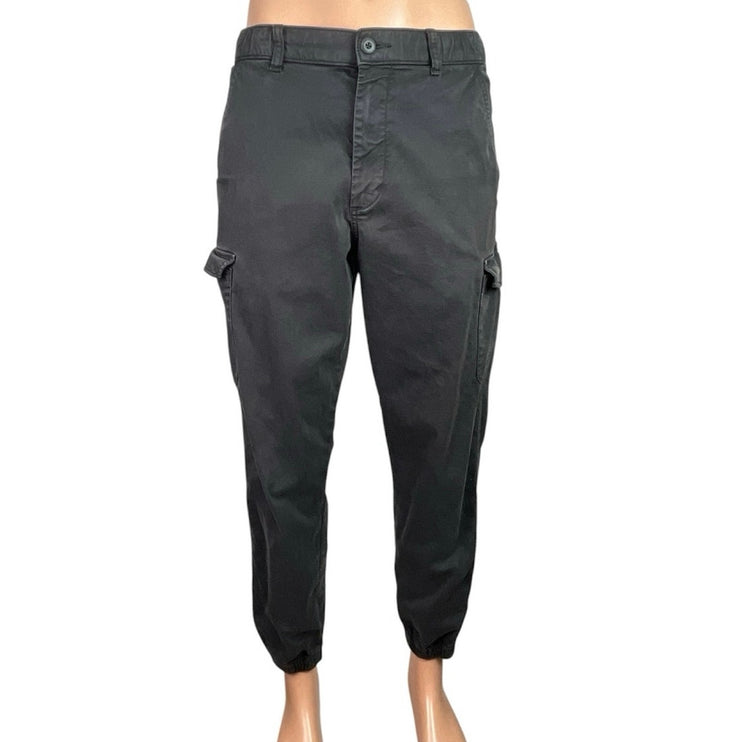 Uniqlo Men's Dark Gray Mid Rise Tapered Slim Fit Cargo Jogger Pants Size 30