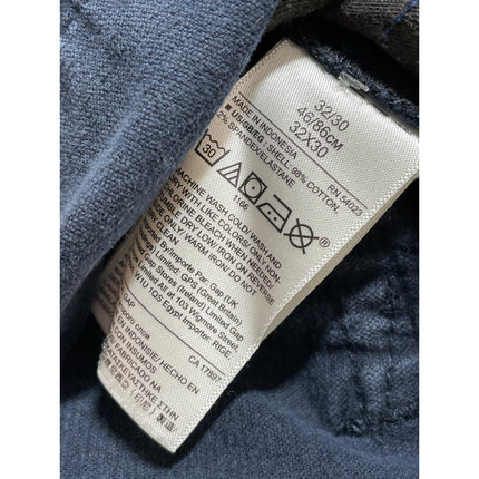 Gap Men's Navy Blue Corduroy Slim Fit Mid Rise Trousers Denim Jeans Size 32x30
