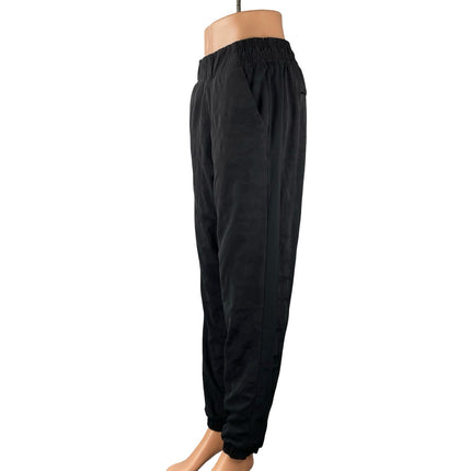 Athleta Brooklyn Textured Lined Women's Black Travel Jogger Sweat Pants Size 8