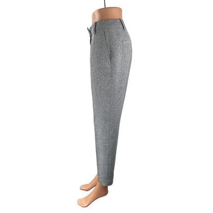 Lynn Women's Gray Mid Rise Straight Leg Career Trousers Dress Pants Size S