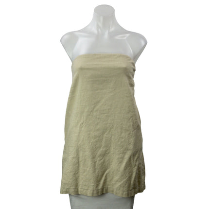 Free People Women's Beige Khaki Sleeveless Strapless Bandeau Tube Mini Dress XS