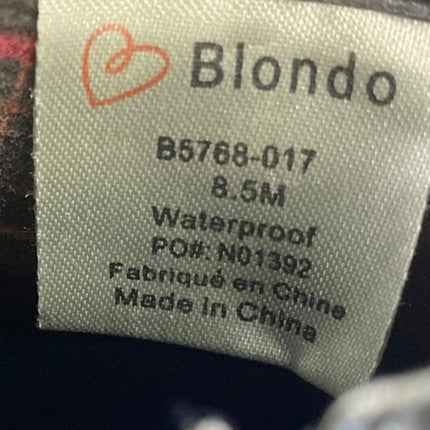 Blondo Elvina Women's Black Leather Zip Pointed Toe Block Heels Ankle Boots 8.5M