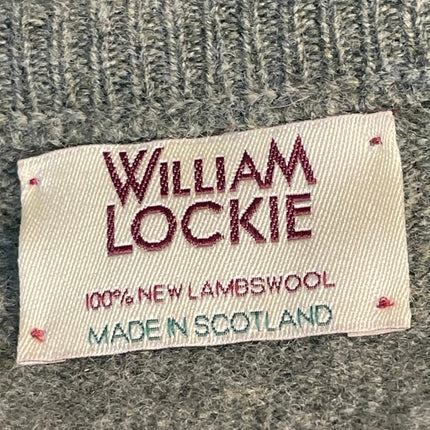 William Lockie 100% Lambs Wool Green Long Sleeve Crew Neck Sweater Top Size L