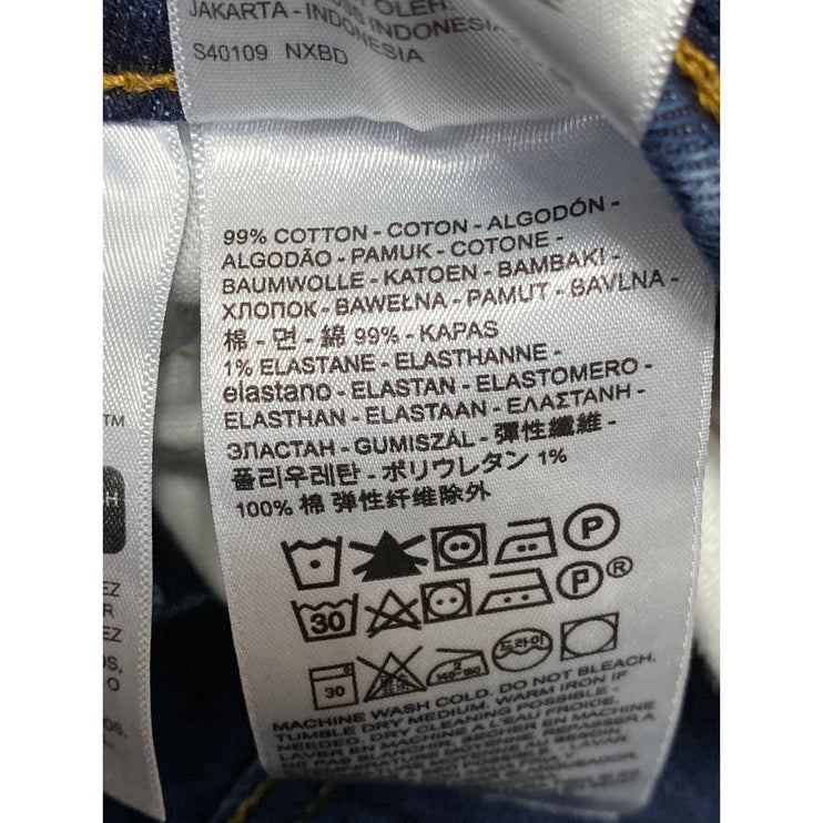 Levi's Men's Blue Dark Wash Mid Rise Stretch Skinny Leg Denim Jeans Pants 31x30