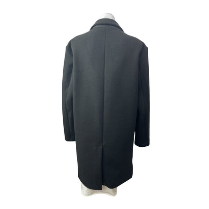 Zara Women's Black Long Sleeve Collared Longline 4 Way Trench Coat Jacket Size M