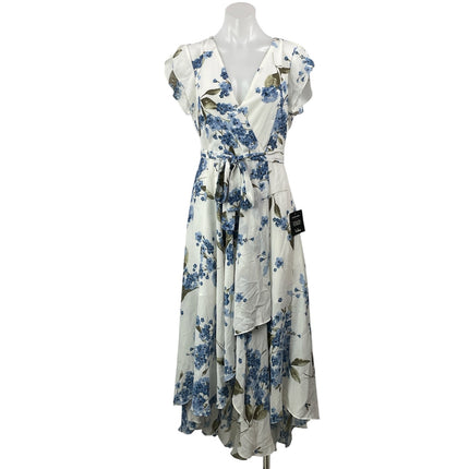 NEW Lulus French Country Side White Floral Asymmetrical Hem Hi-Low Dress Size L