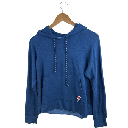 Sundry Women's Blue Knitted Hoodie Hooded Sweatshirt & Sweat Pants Lounge Set 2