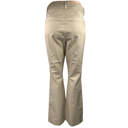 NEW Old Navy Pixie Flare Beige Khaki High Rise Bootcut Chino Trousers Pants Sz 8