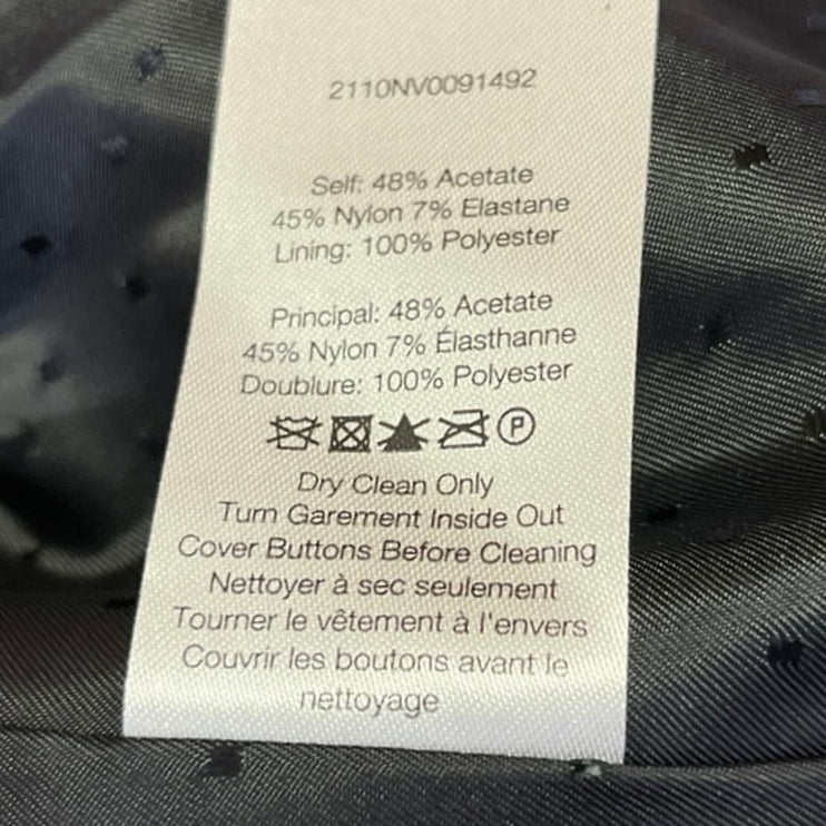 NEW Veronica Beard Miller Dickey Black Satin Double Breasted Blazer Jacket Sz 8