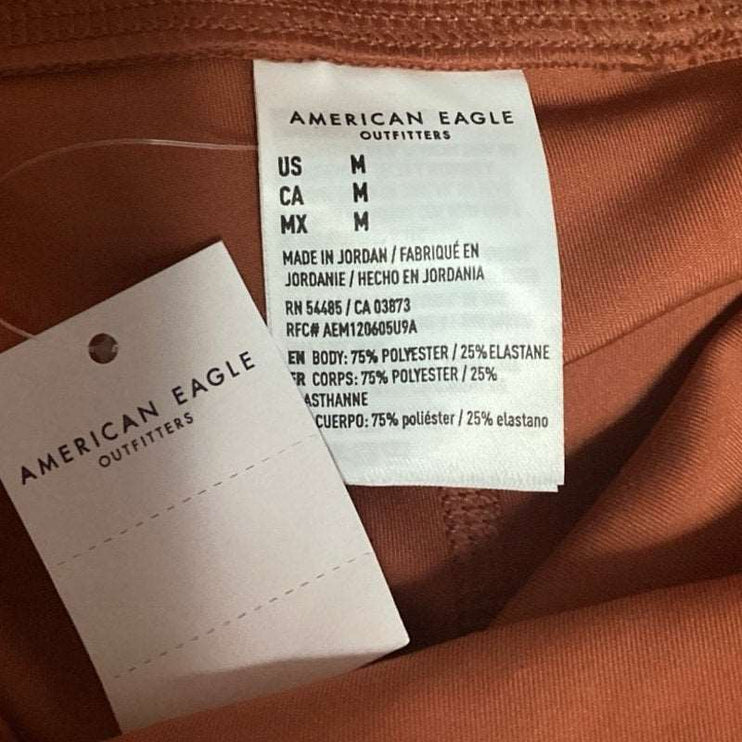 American Eagle NWT Brown High Rise Pull On Stretch Everyday Pocket Leggings Sz M