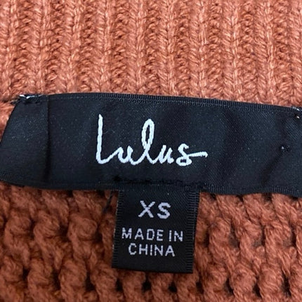 Lulus Brown Sleeveless Crochet Waffle Knit Sweater Vest Tank Crop Top Size XS