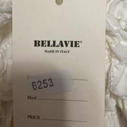 NEW Bellavie Women's White Floral Balloon Long Sleeve Smocked Crop Blouse Top S