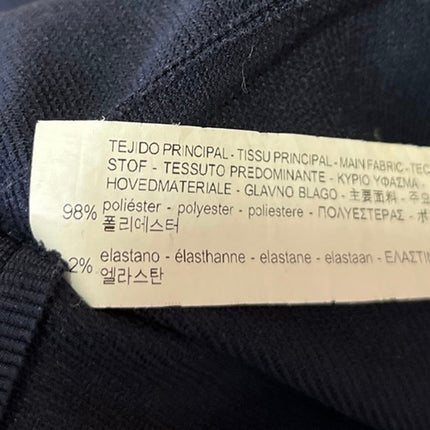 Zara Women's Navy Blue Knit Stripe Collar Short Sleeve Mini Polo Shift Dress L