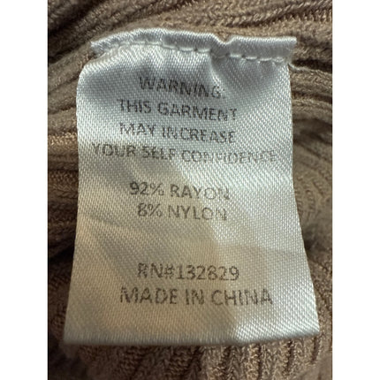 Song Of Style Tan Rib Knit High Waist Flared Bootcut Trousers Leggings Pants XL