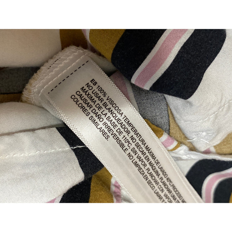 Denim & Flower Ricky Singh Men Multicolor Striped Short Sleeve Button Up Shirt S