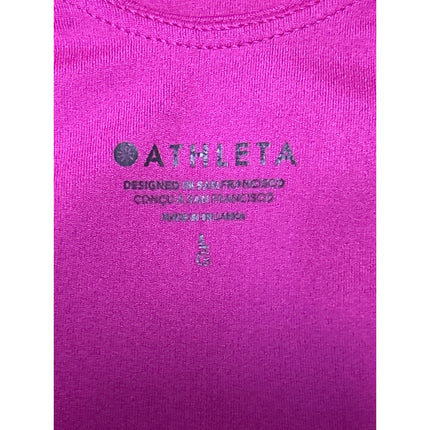 Athleta Pink Sleeveless Racerback High Neck Yoga Tank Athletic Crop Top Size L