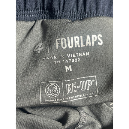 Fourlaps Men's Navy Blue High Rise Elastic Wasit Straight Athletic Shorts Size M