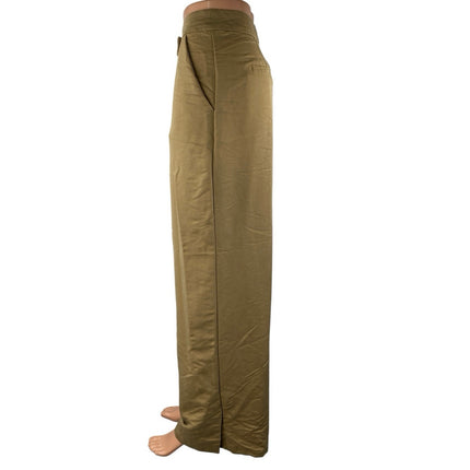 Mossimo Women's Tan Khaki High Waisted Baggy Wide Leg Trousers Pants Size 10