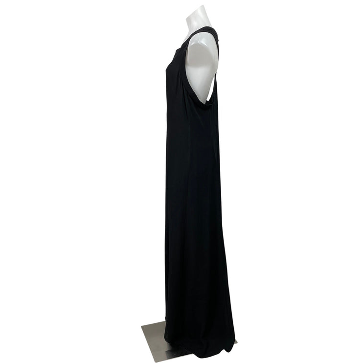 Banana Republic Women's Black Sleeveless Scoop Neck Racerback Maxi Dress Size L
