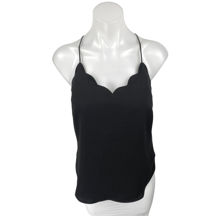 NEW J.Crew Women's Black Sleeveless Scalloped Cami Camisole Tank Top Size 0