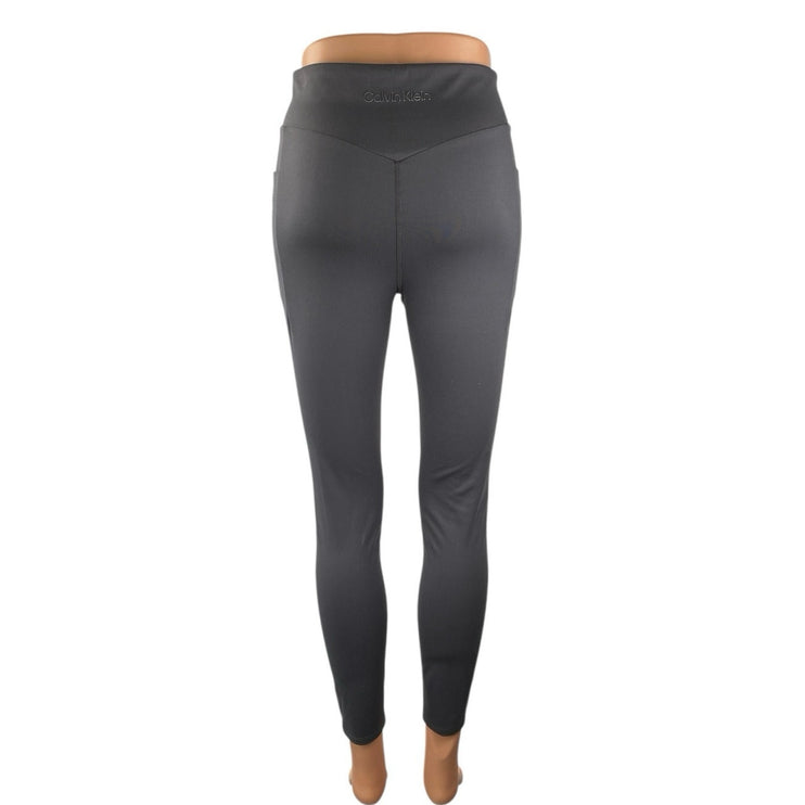Calvin Klein Gray High Waisted Skinny Activewear Athletic Yoga Leggings Pants M