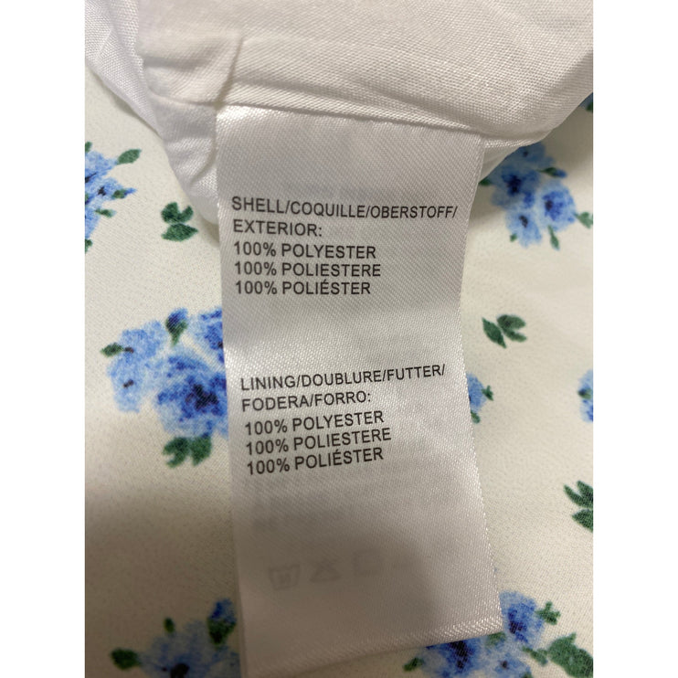 Kiss The Sky Juliette White Blue Floral Sleeveless Cami Camisole Maxi Dress XS