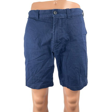 J.Crew Flex Men's Blue High Waist Slim Fit Straight Leg Chino Khaki Shorts Sz 32