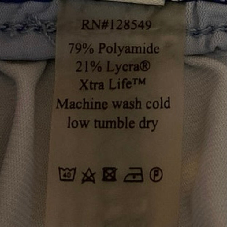 Aviator Nation 5 Stripe Flex Men's Blue Elastic Waist Activewear Swim Shorts 32