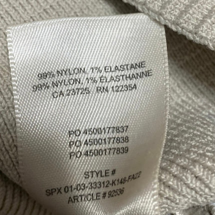 Aritzia Babaton Gray Short Sleeve Ribbed Knit Sculpt Square Neck Crop Top Sz XS