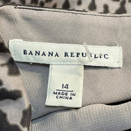 Banana Republic 100% Silk Snake Print VNeck Sleeveless Mini A-Line Wrap Dress 14