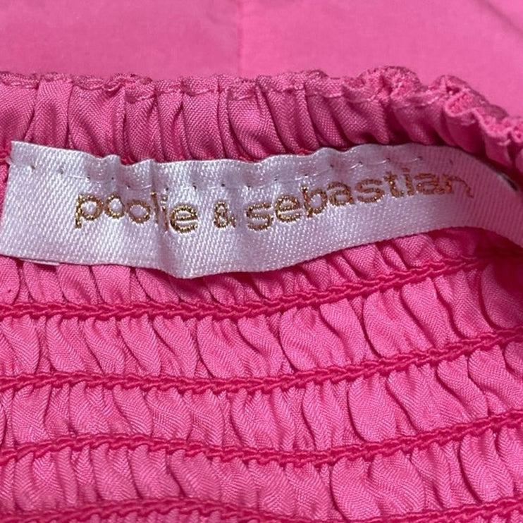 Pookie & Sebastian Women's Pink Sleeveless Strappy Cami Camisole Crop Tank Top S