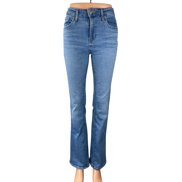 Levi's 725 High Rise Bootcut Women's Blue Medium Wash Flare Denim Jeans Size 26