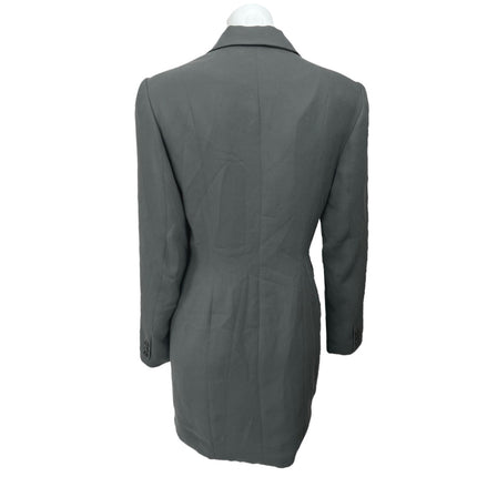 Vintage Sunny Names Gray Notch Collar Long Over Coat Suit Blazer Jacket Size 6
