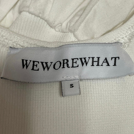 WeWoreWhat Women's White Sleeveless Drop Waist Fit & Flare Mini Tank Dress Sz S